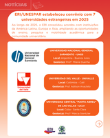 ERI/UNESPAR estabeleceu convênio com 7 universidades estrangeiras em 2025