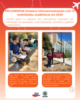 ERI/UNESPAR fortalece internacionalização com 14 mobilidades acadêmicas em 2025