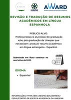 Assessorias em fluxo contínuo para a revisão e tradução de resumos acadêmicos em Língua Espanhola