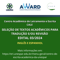 Edital nº 03/2024 Seleção de artigos acadêmicos para tradução e/ou revisão (Inglês e Espanhol)