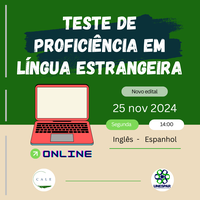 Teste de Proficiência em Língua Estrangeira - Edital 05/2024