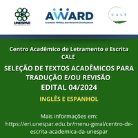 Edital nº 04/2024 - Seleção de artigos acadêmicos para tradução e/ou revisão