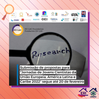 Chamada para Jornadas de Jovens Cientistas da União Europeia, América Latina e Caribe 2022